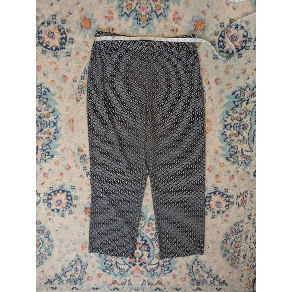 Christian Siriano Runway Style Black and White Geometric Print Pull-On Pants XL - Picture 5 of 10